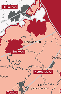 Карта новой Москвы (по состоянию на август 2011)