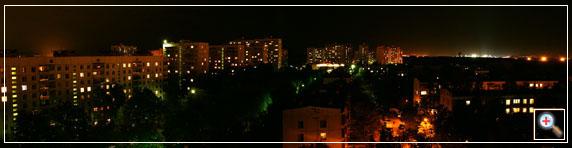 Ночная панорама города Московский
