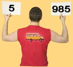 Замена номера маршрутного такси: вместо №5 - №985