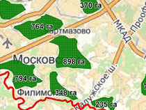 Карта-схема лесопаркового защитного пояса города Москвы