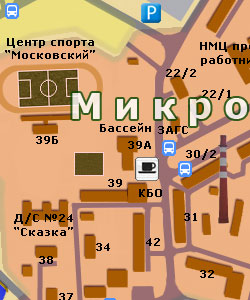 Бассейн «Московский» на карте города