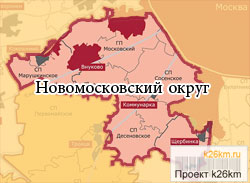 Новомосковский административный округ (карта)